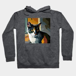 Oil Painting of Calico Cat Hoodie